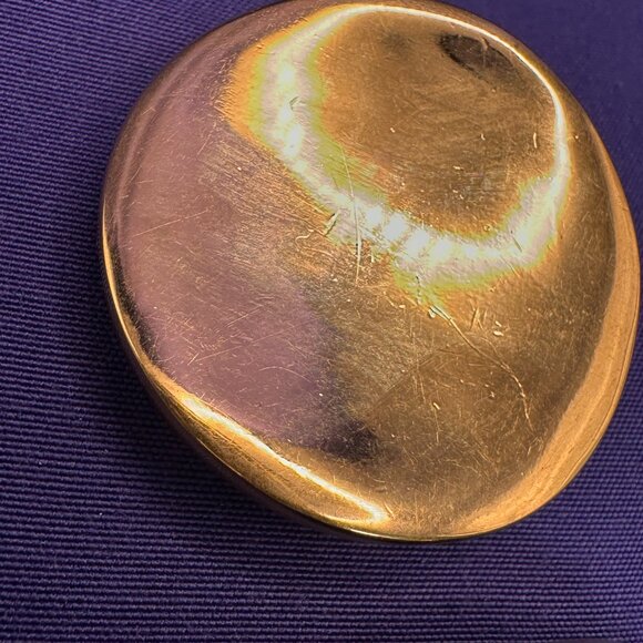 VTG Givenchy “Runway” Large Gold-Tone Concave Disc Clip Earrings - Picture 12 of 15